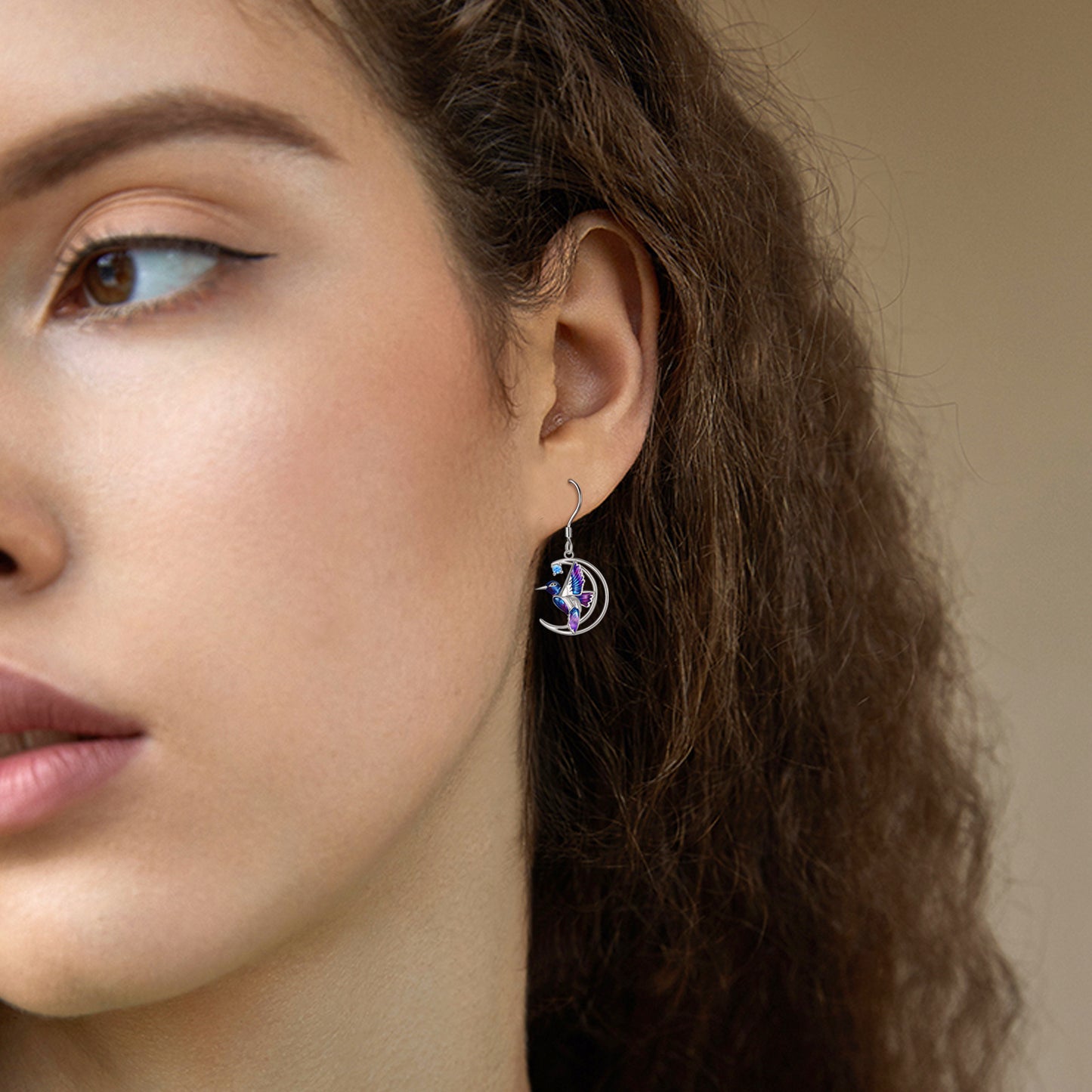 925 Sterling Silver Hummingbird Bird Stud Earrings Drop Earrings Jewelry Gift for Women