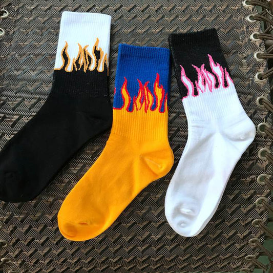 Chaussettes pur coton flamme