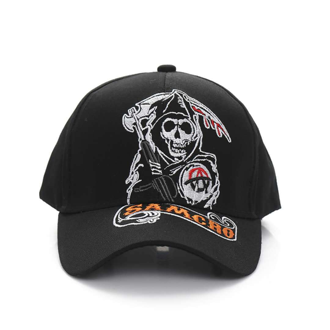 Visor Skull Embroidered Baseball Cap