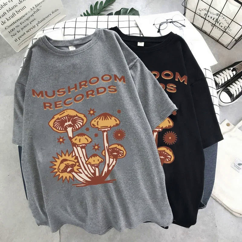 Retro Trippy Mushroom Cute T-shirts