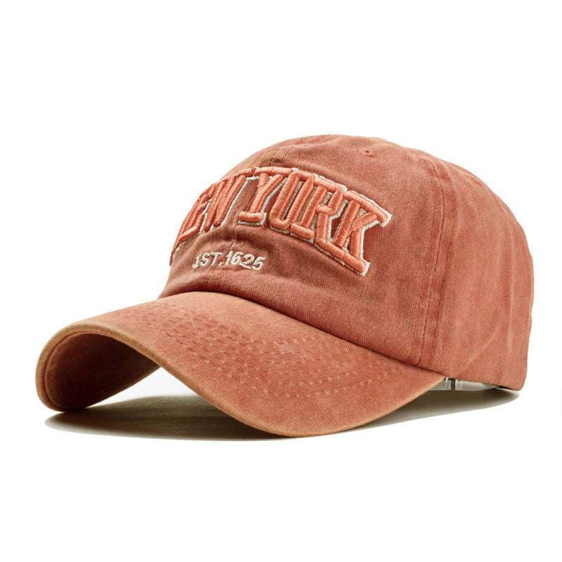 Washed cotton three-dimensional cap