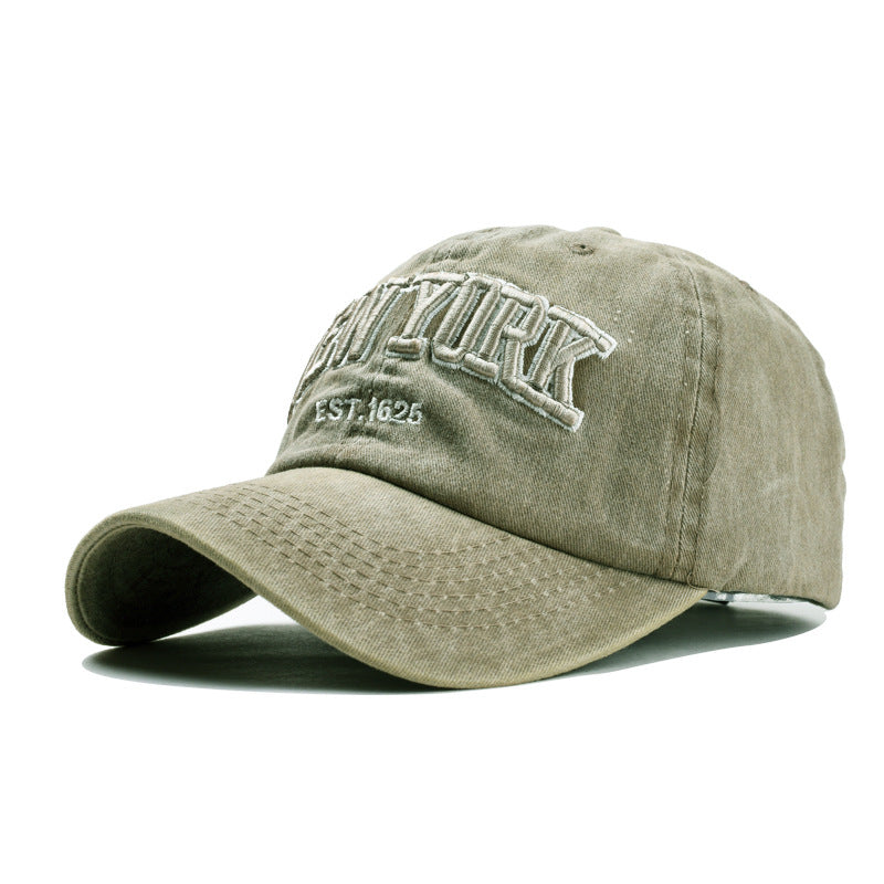 Washed cotton three-dimensional cap