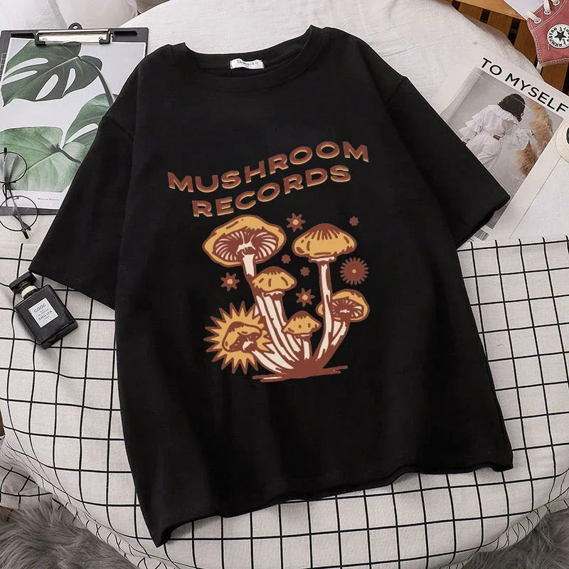 Retro Trippy Mushroom Cute T-shirts