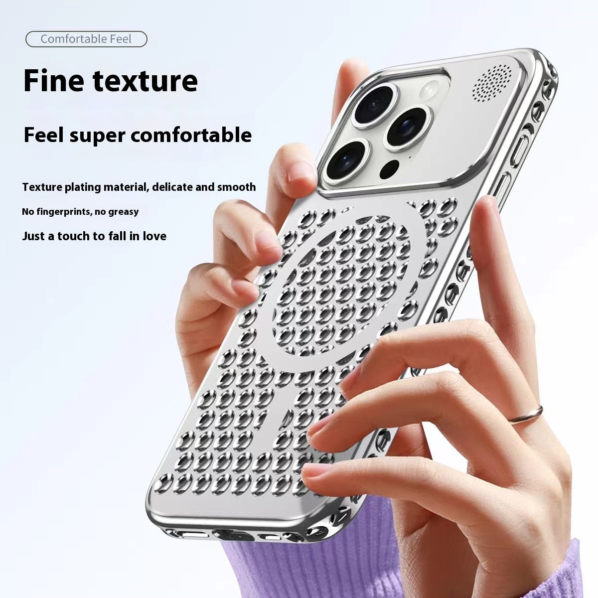 Electroplating Magnetic Suction Heat Dissipation Aromatherapy Phone Case