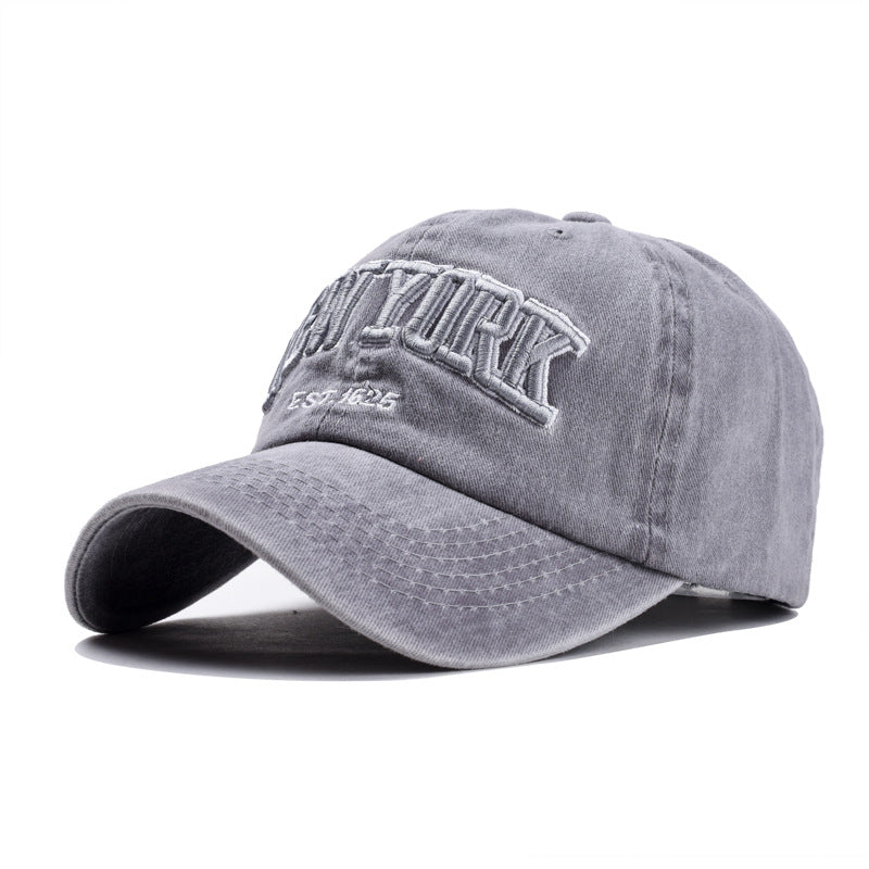 Washed cotton three-dimensional cap