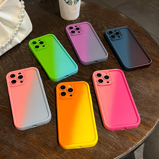 Good-looking Oblique Stitching Gradient Phone Case