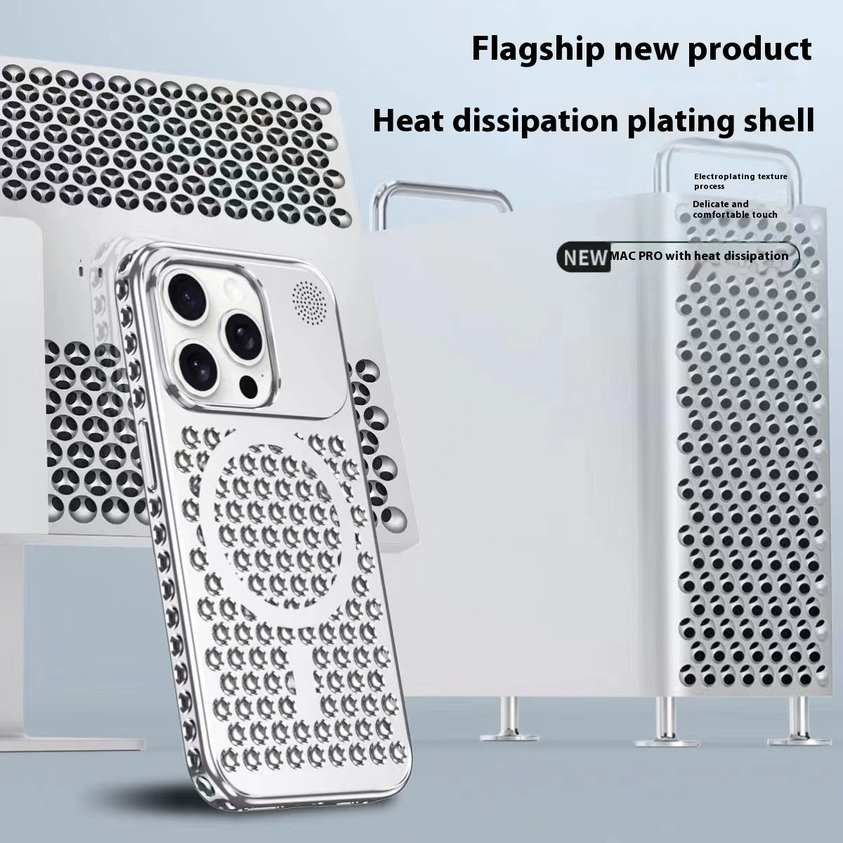 Electroplating Magnetic Suction Heat Dissipation Aromatherapy Phone Case