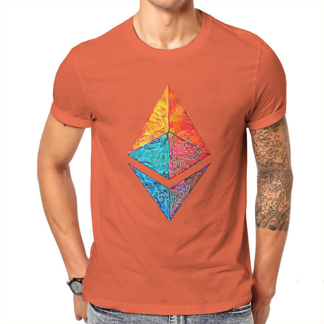 Crypto Etherium Onderscheidend Mannen T-shirt Hipster Kleding