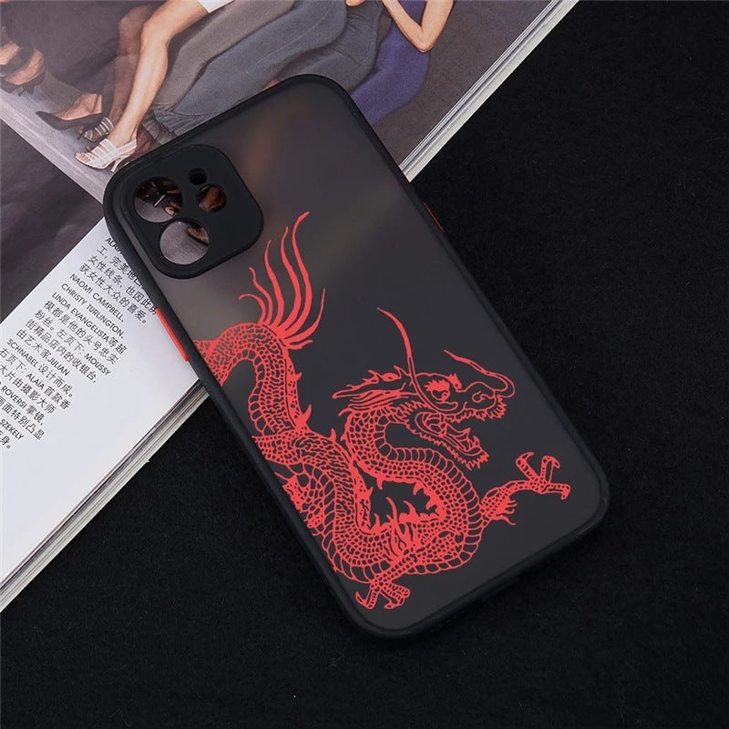 Sensation de peau à motif de dragon adaptée à un étui de téléphone portable