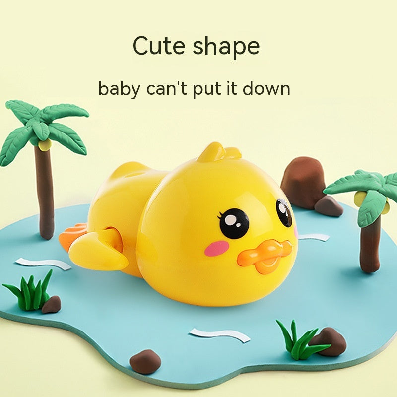 Baby Bath Toys Children Playing Water Small Yellow Duck Swimming Playing Water Little Duck Little Turtle