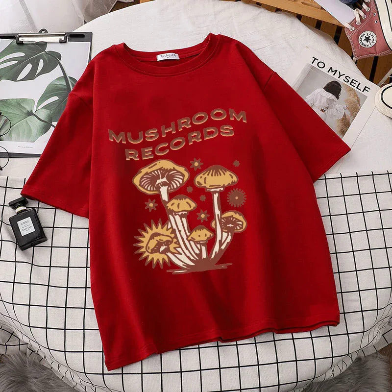 Retro Trippy Mushroom Cute T-shirts