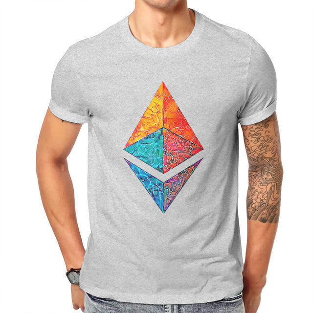 Crypto Etherium Onderscheidend Mannen T-shirt Hipster Kleding