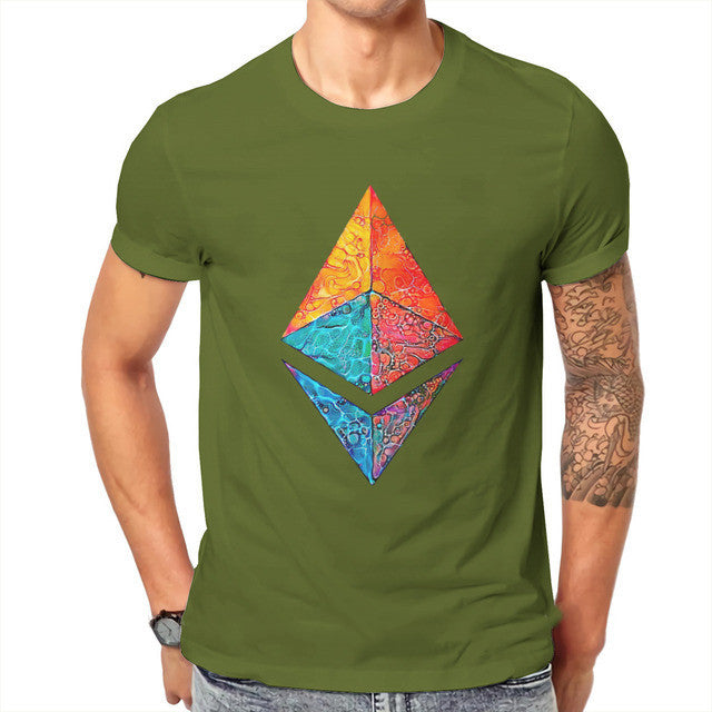 Crypto Etherium Onderscheidend Mannen T-shirt Hipster Kleding