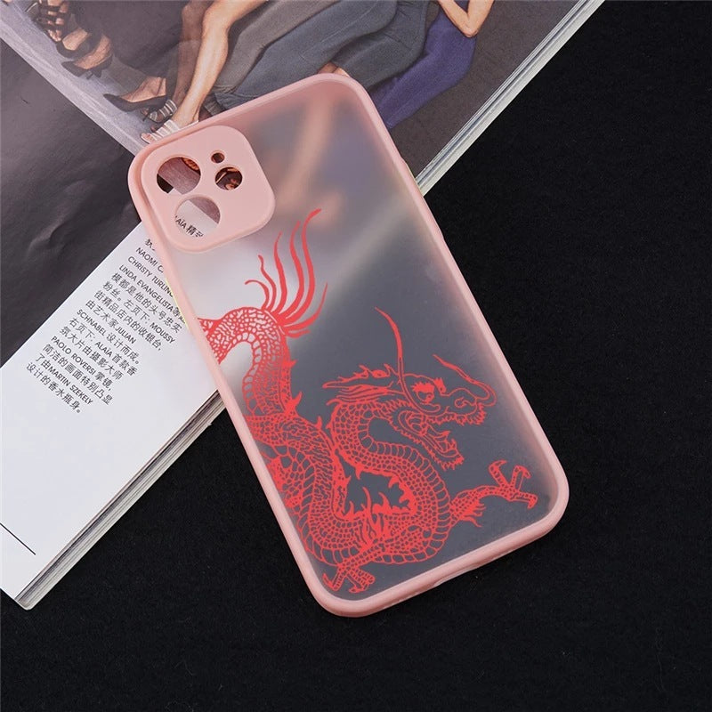 Sensation de peau à motif de dragon adaptée à un étui de téléphone portable