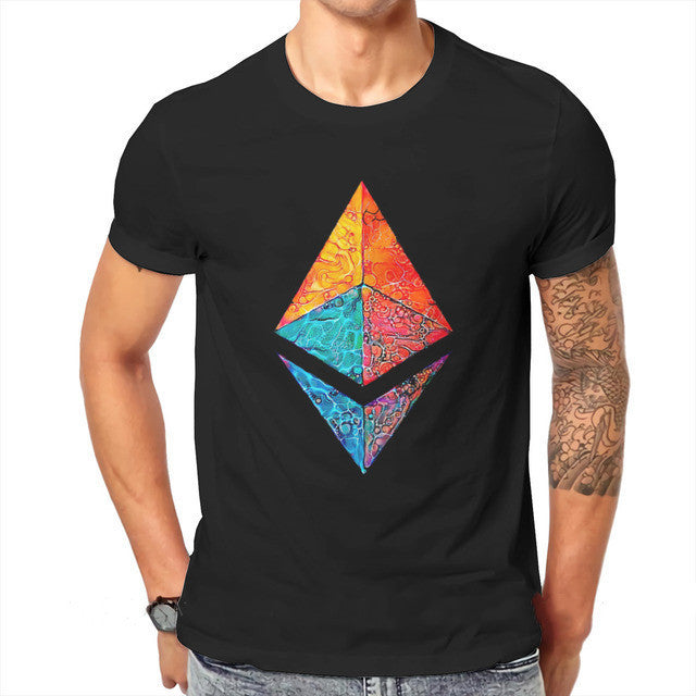 Crypto Etherium Onderscheidend Mannen T-shirt Hipster Kleding