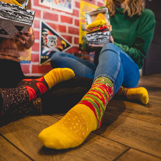 Women's Cotton Burger Shape Christmas Socks