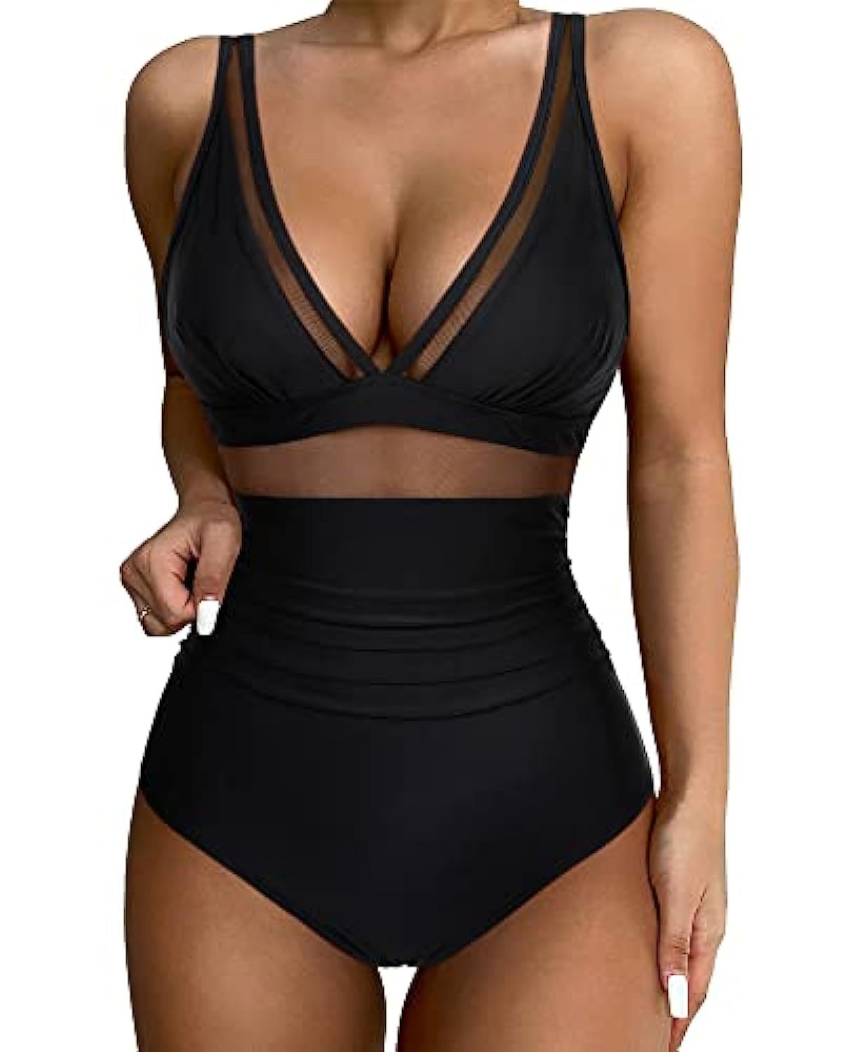 Women's High Waist One-piece Swimsuit