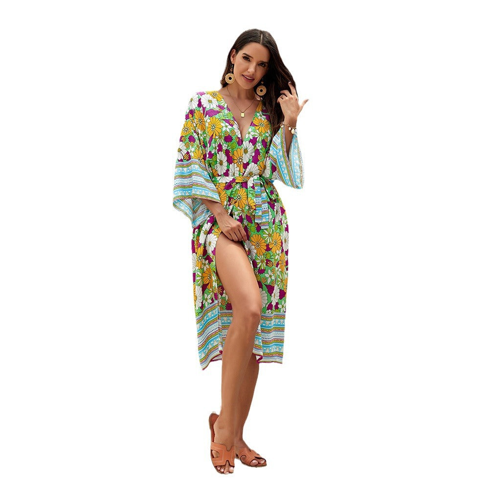 Bohemian Beach Dress For Vacation Women