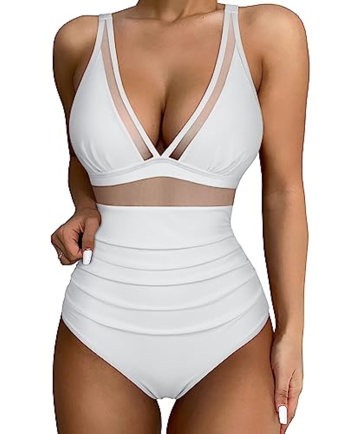 Women's High Waist One-piece Swimsuit