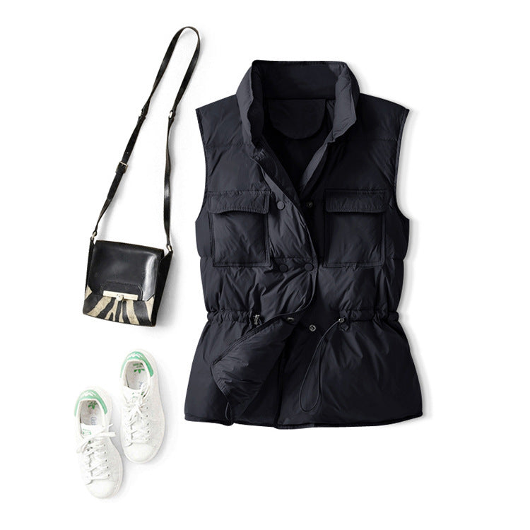 Down Waistcoat Women's Short Waist Collar Jacket