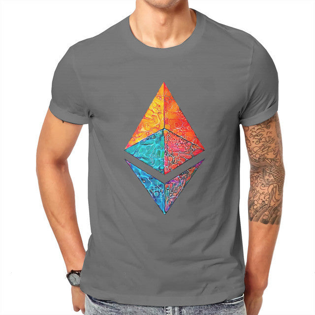 Crypto Etherium Onderscheidend Mannen T-shirt Hipster Kleding