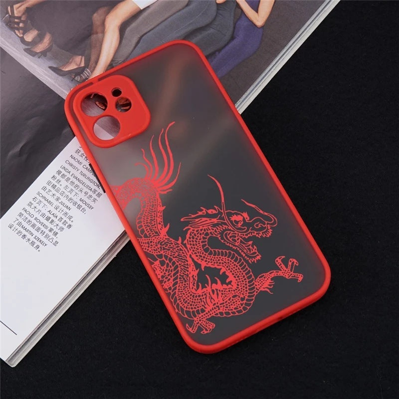 Sensation de peau à motif de dragon adaptée à un étui de téléphone portable