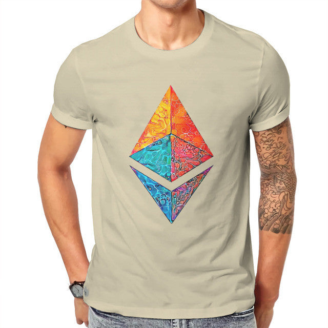 Crypto Etherium Onderscheidend Mannen T-shirt Hipster Kleding