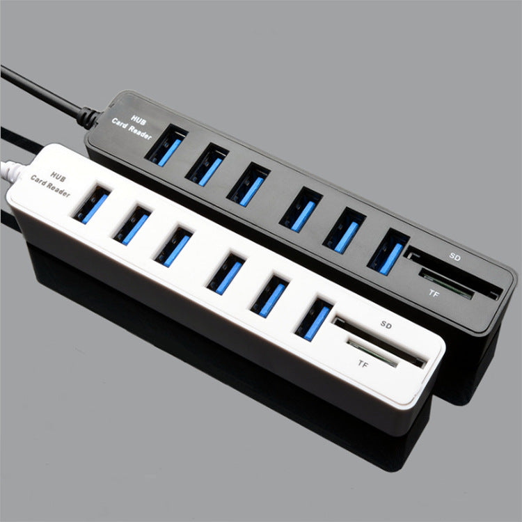 Répartiteur HUB USB 2.0 à 6 ports, lecteur de carte SD TF