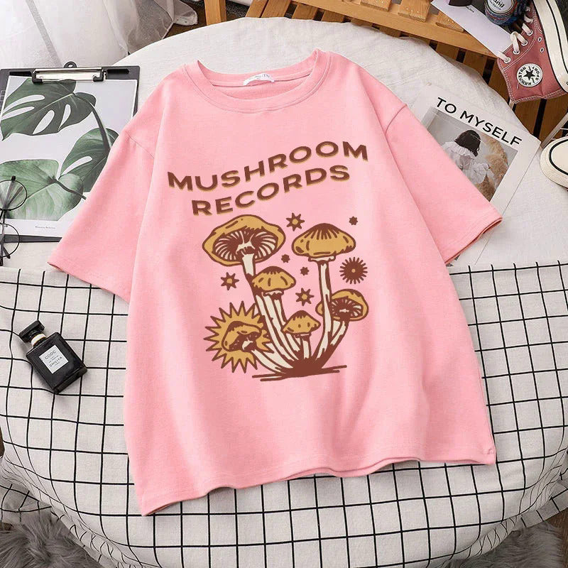 Retro Trippy Mushroom Cute T-shirts